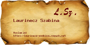 Laurinecz Szabina névjegykártya